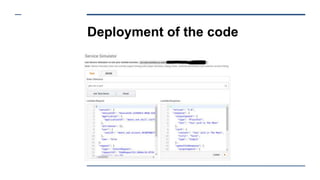 Deployment of the code
 