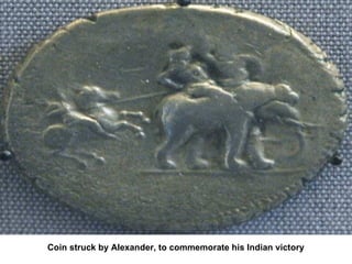 Coin struck by Alexander, to commemorate his Indian victory  