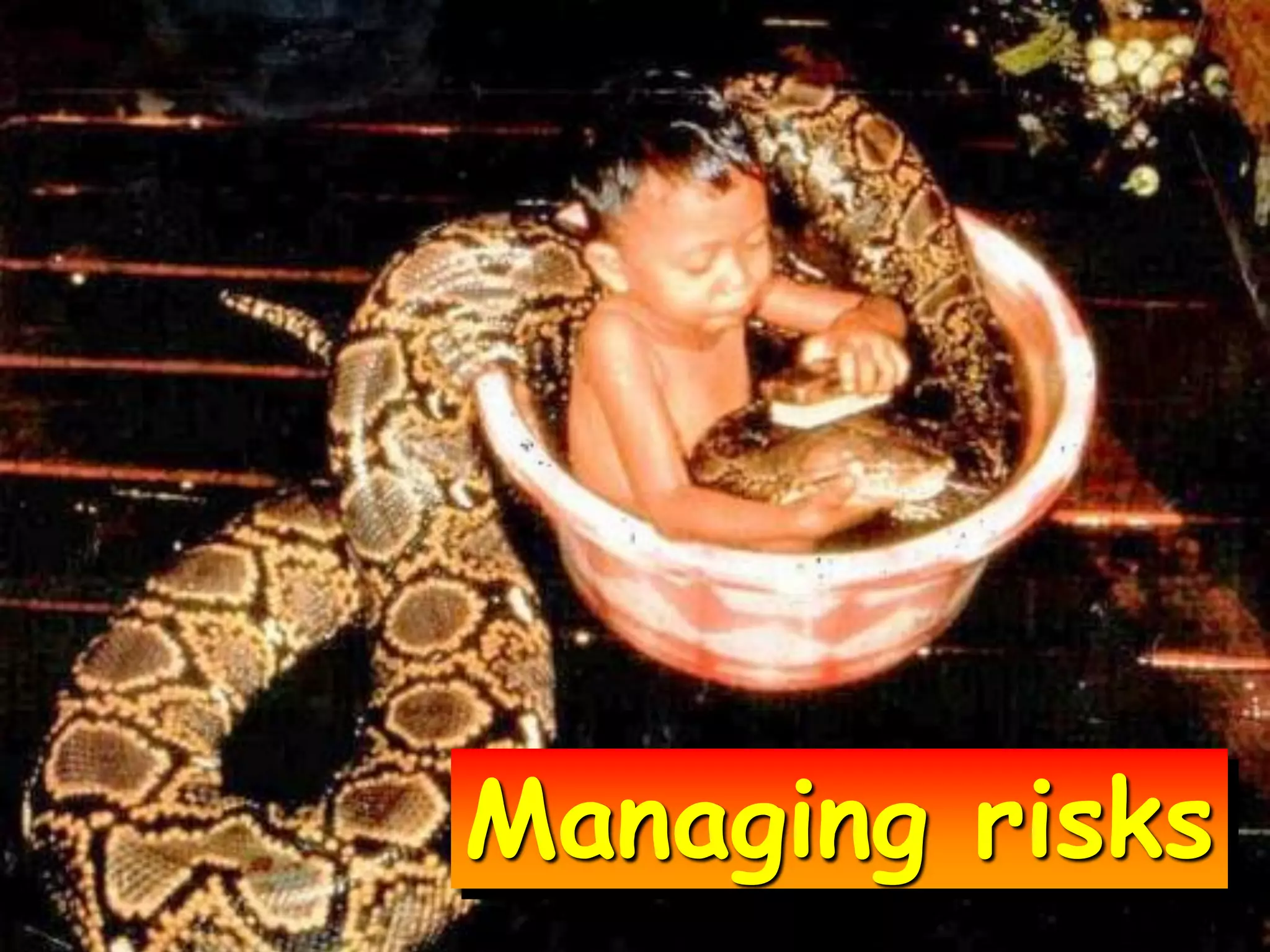 Managing risks
 
