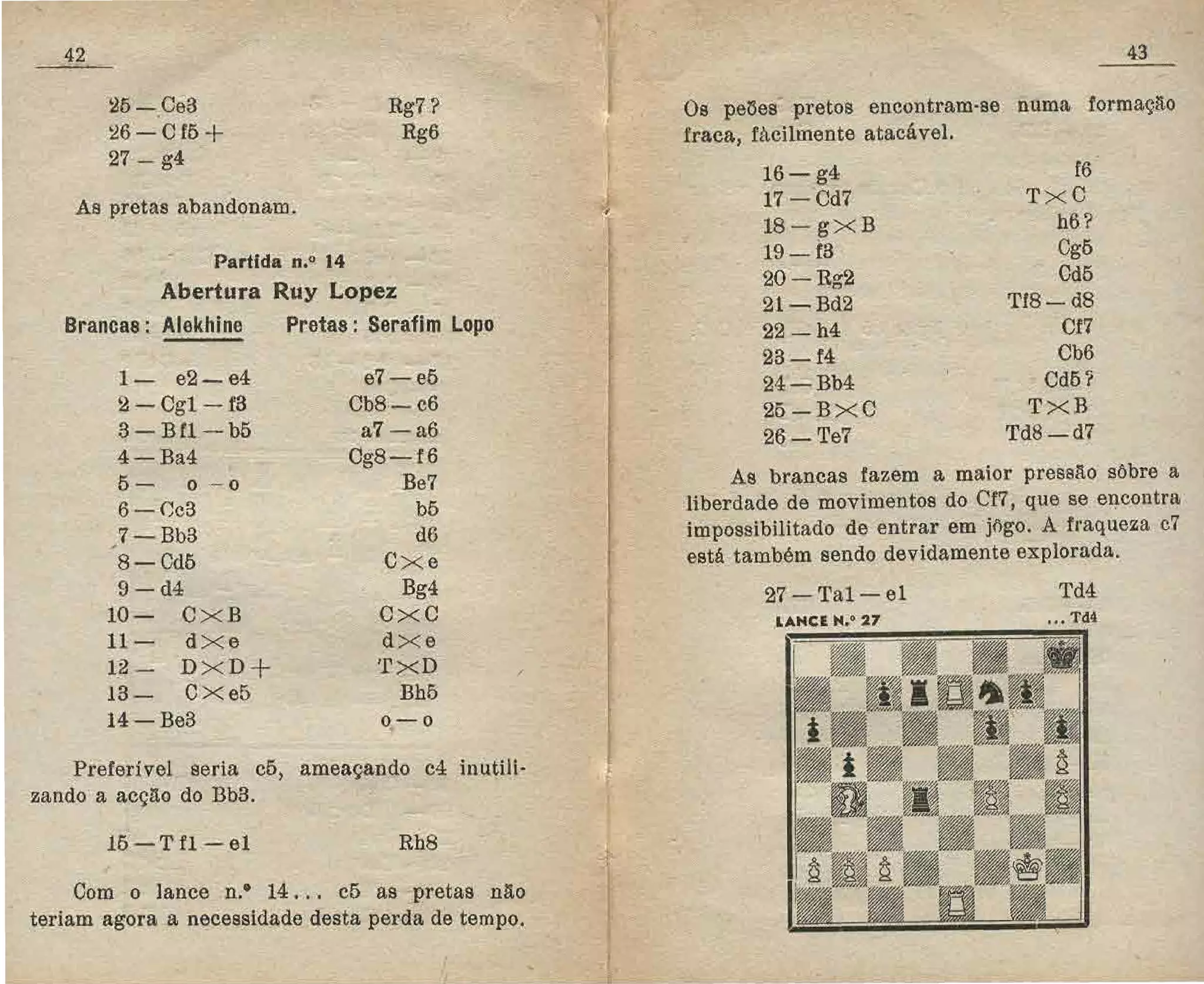 Alexander alekhine campeão mundial em portugual
