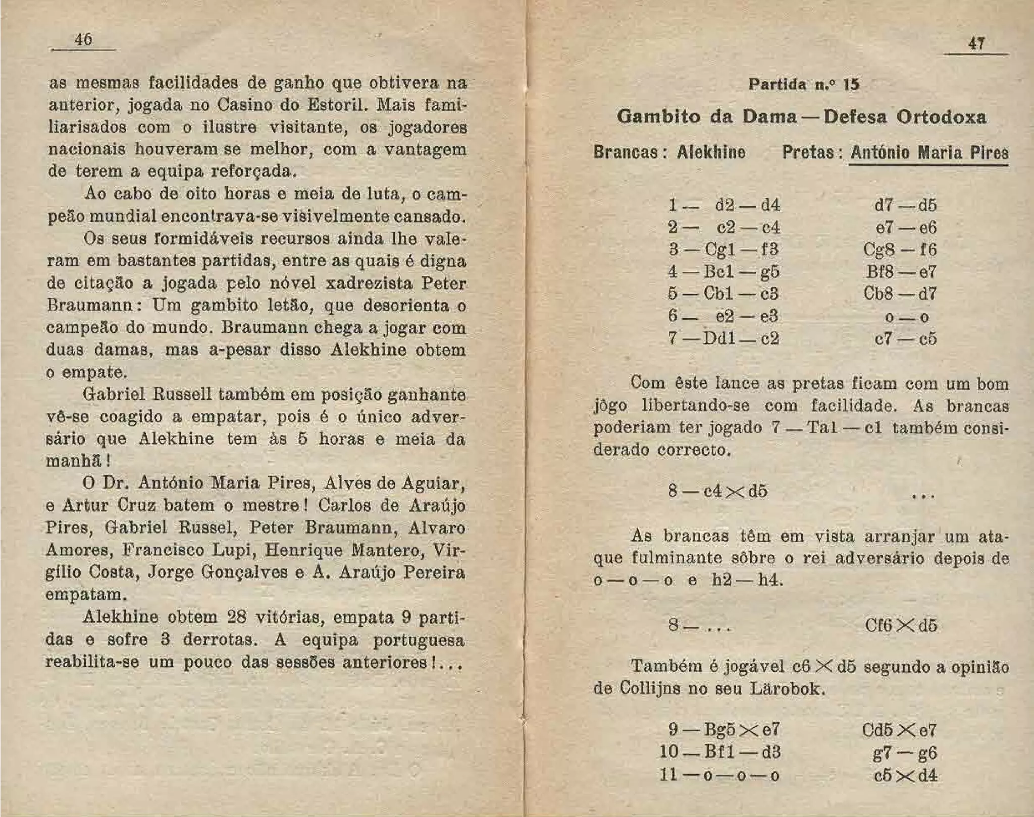 Alexander alekhine campeão mundial em portugual