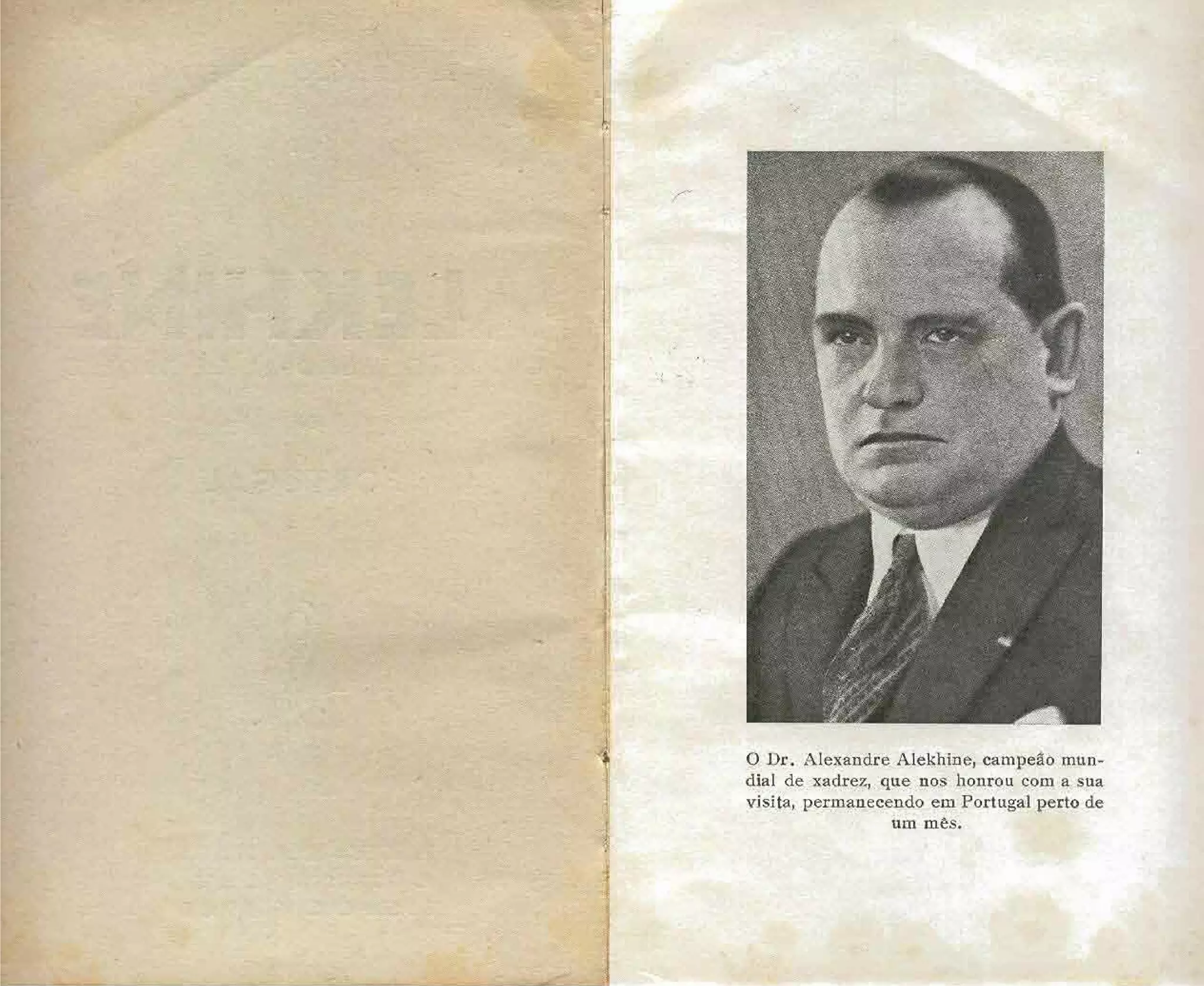 Alexander alekhine campeão mundial em portugual