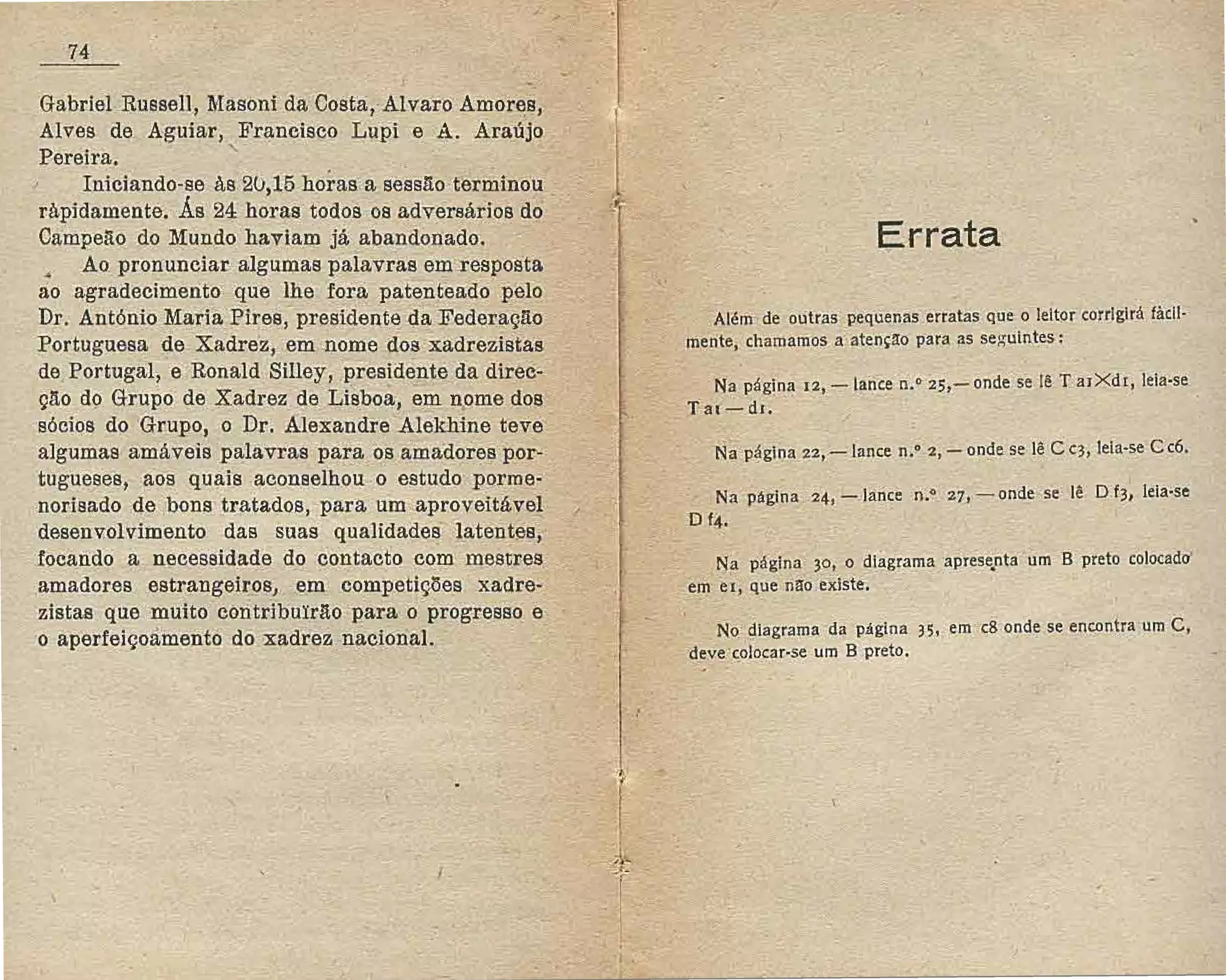 Alexander alekhine campeão mundial em portugual