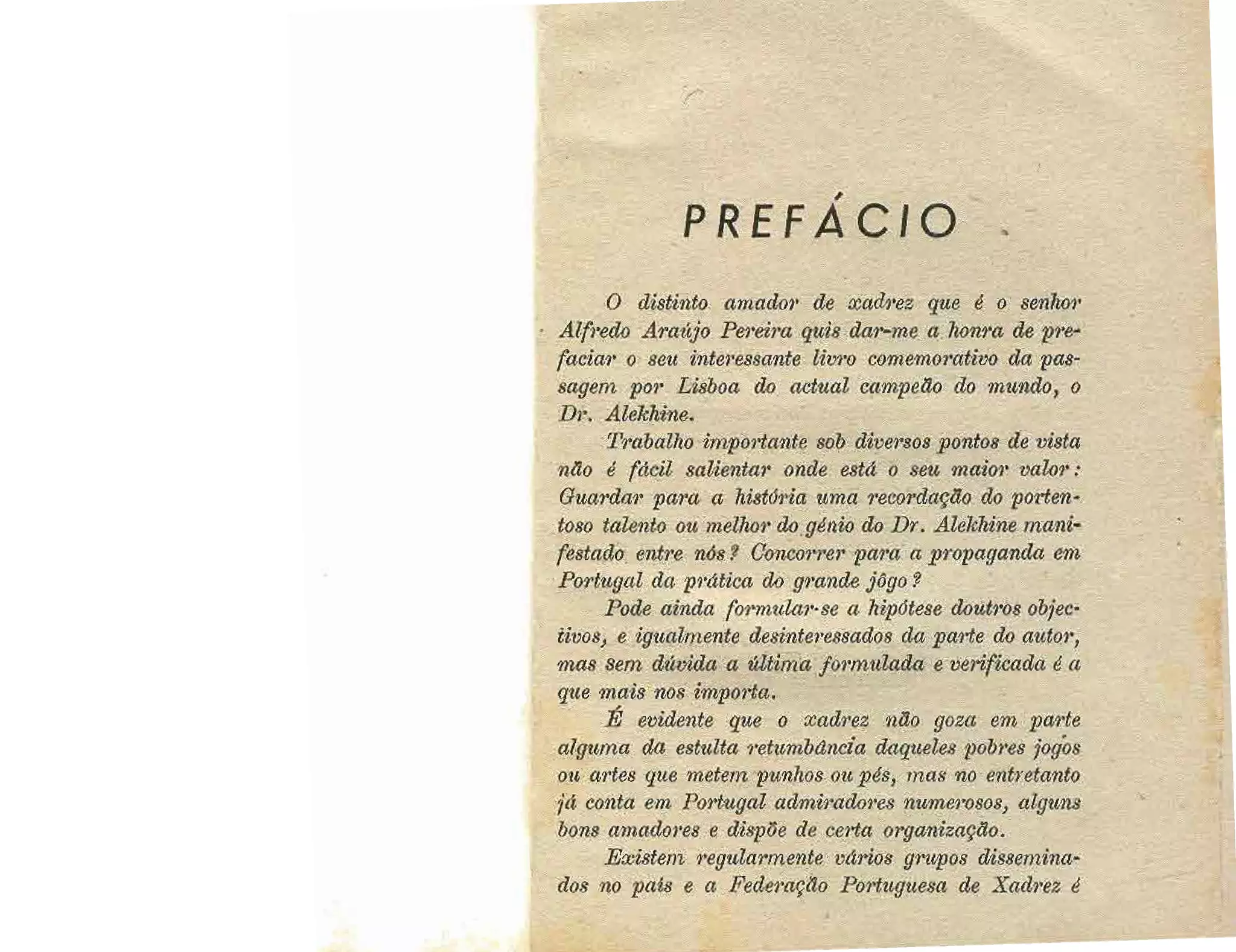 Alexander alekhine campeão mundial em portugual