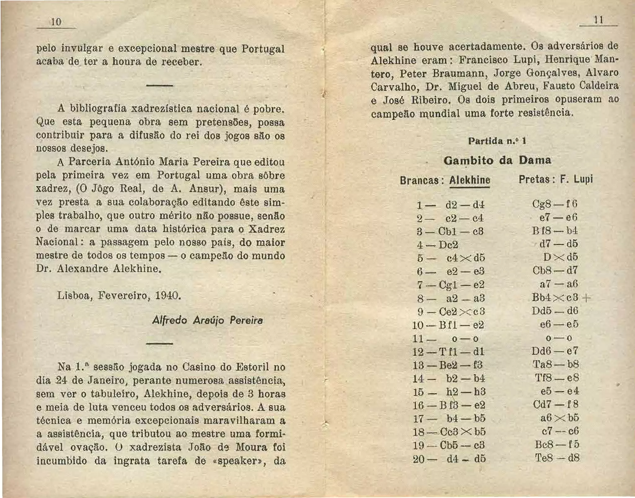 Alexander alekhine campeão mundial em portugual