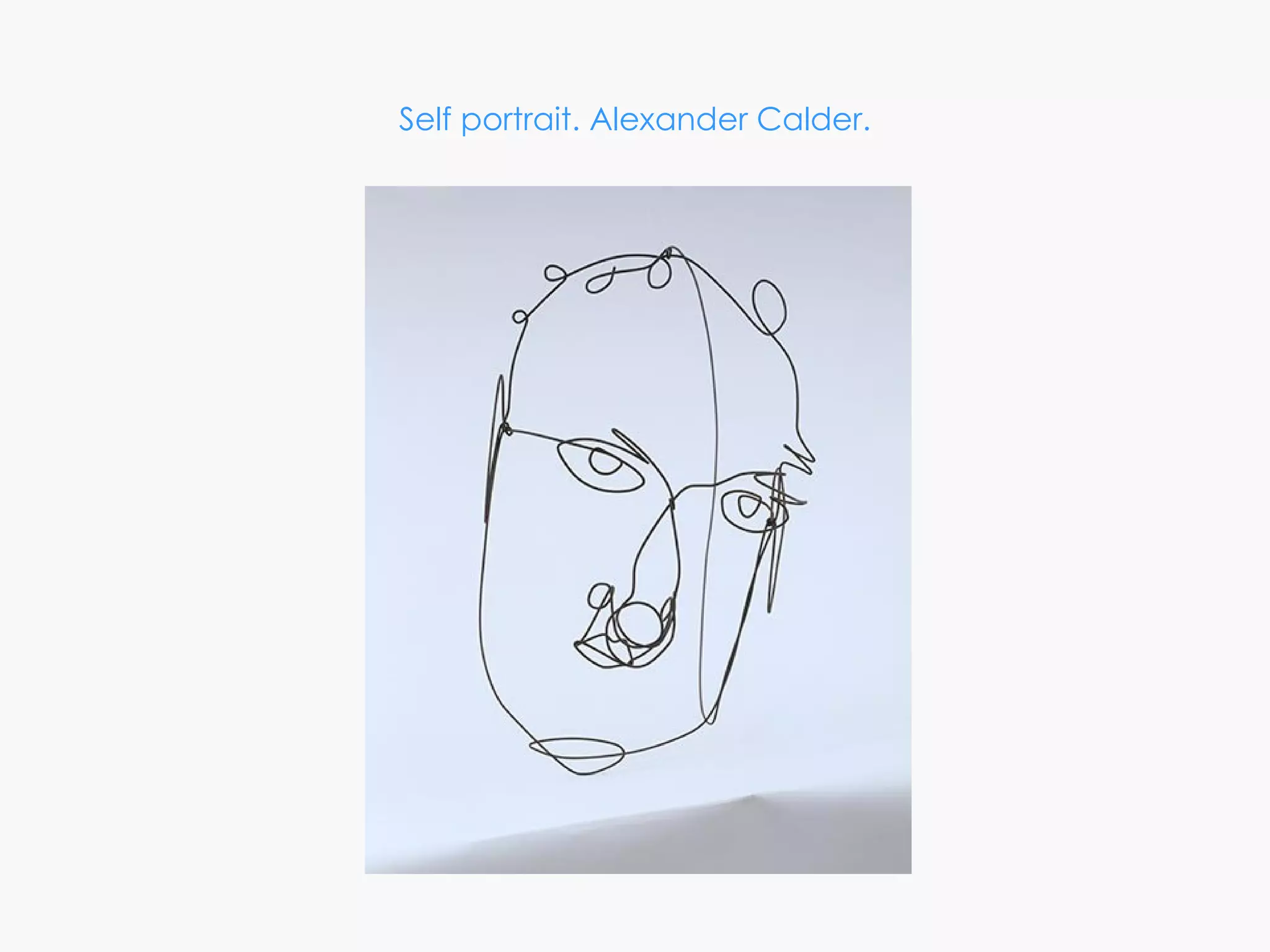 Self portrait. Alexander Calder.
 