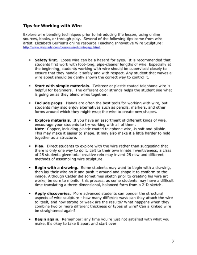 Alexander calder inspiredwire_sculpture_lesson_plan_october_2009