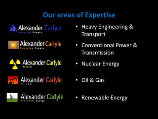 Our areas of Expertise
         • Heavy Engineering &
           Transport
         • Conventional Power &
           Transmission
         • Nuclear Energy

         • Oil & Gas

         • Renewable Energy
 