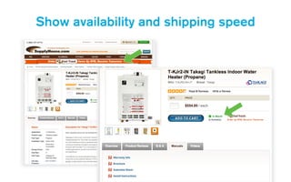 Show availability and shipping speed
 