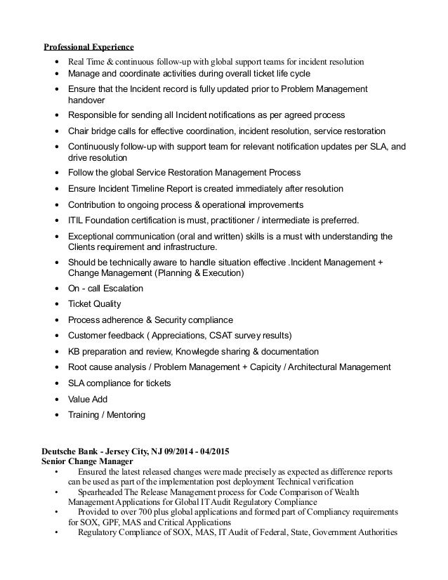 resume follow up call