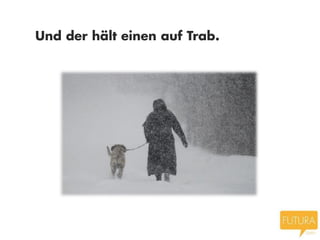 Und der hält einen auf Trab.
 