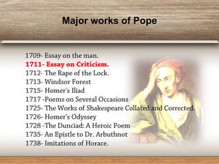 Major works of Pope