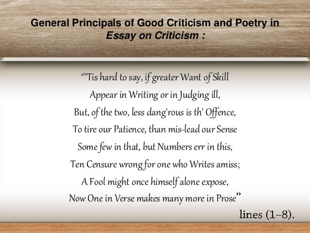 alexander pope essay on criticism analysis