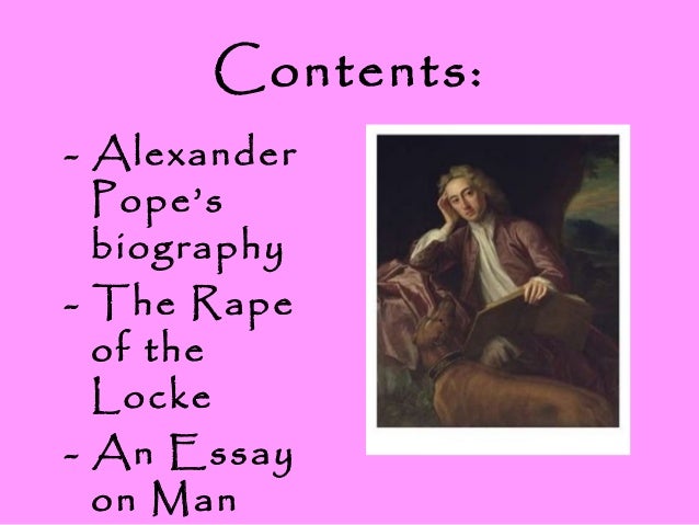 Essay on man epistle ii alexander pope
