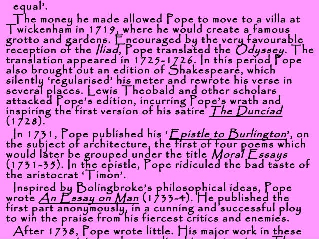 pope essay on man sparknotes An essay on man alexander pope summary - professionally crafted and hq academic essays essays & dissertations written by high class writers only hq academic services provided by top specialists. pope essay on man sparknotes An essay on man alexander pope summary - professionally crafted and hq academic essays essays & dissertations written by high class writers only hq academic services provided by top specialists.