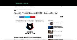 Russian Premier League 2020-21 Season Review 