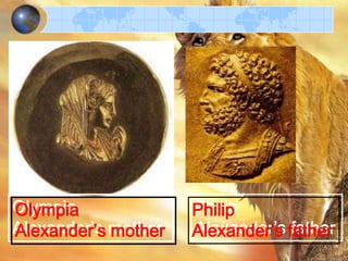 Olympia
Alexander’s mother

Philip
Alexander’s father

 