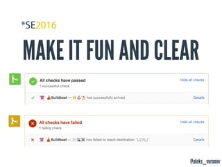 @aleks_voronov
MAKE IT FUN AND CLEAR
 