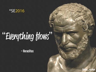 @aleks_voronov
– Heraclitus
“Everything flows”
 