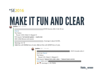 @aleks_voronov
MAKE IT FUN AND CLEAR
 