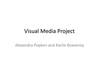 Visual Media Project
Alexandra Popken and Karlie Keaveney
 