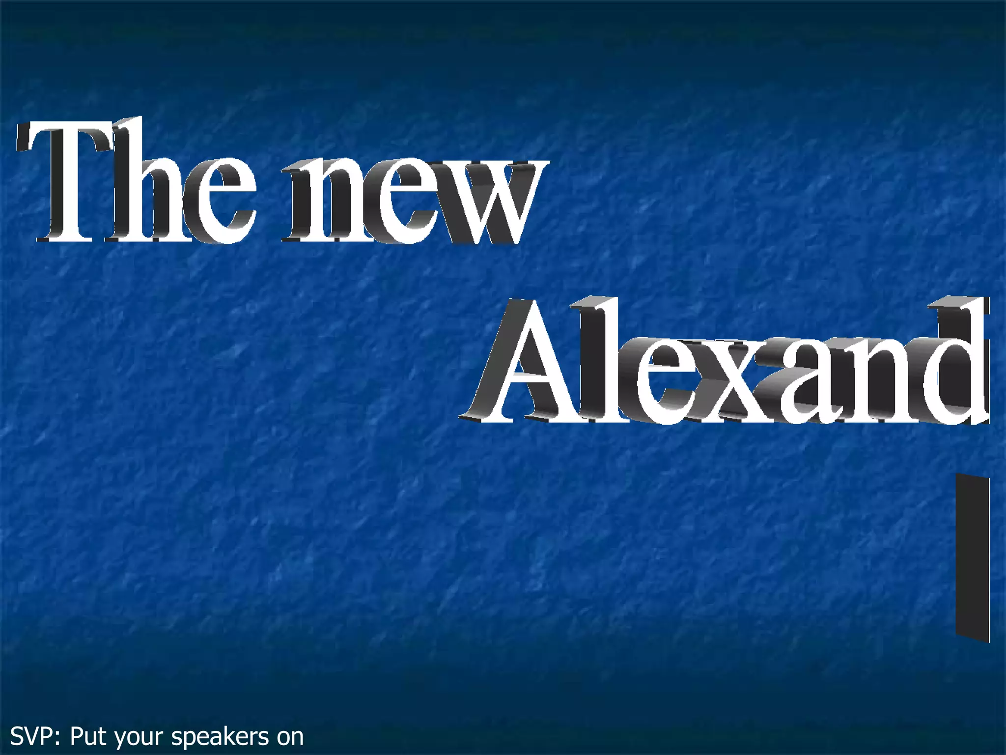 The new Alexandria Library SVP: Put your speakers on