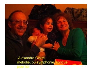 Alexandra Claire,
mélodie, ou symphonie, conçue
pour toi
 