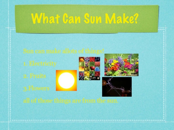 Sunlight Is A Renewable Resource