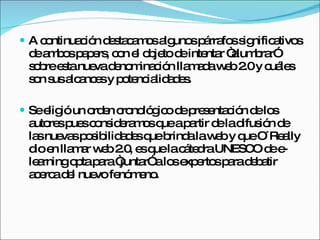  A c ntinua ió d s c m sa uno p rra ss nific tivo
     o      c n e ta a o lg s á fo ig        a s
 d a b sp p rs c n e o je d inte r “lum ra
  e m o a e , o l b to e nta a b r”
 s b e tanue d no ina ió lla a aw b2 y c le
  o re s    va e m c n m d e .0 uá s
 s n s a a e y p te ia a e .
  o us lc nc s o nc lid d s

 See ió un o e c no g o d p s nta ió d lo
     lig     rd n ro ló ic e re e c n e s
 a re p sc ns e m sq ap rtir d lad ió d
  uto s ue o id ra o ue a       e ifus n e
 la nue sp s ilid d sq b alaw by q O´Re lly
   s va o ib a e ue rind        e   ue   a
 d e lla a w b 2 , e q lac te raUNESC d e
  io n m r e .0 s ue á d             O e -
 le rningo tap ra“
   a      p a junta alo e e sp rad b tir
                     r” s xp rto a e a
 a e ad l nue fe m no
  c rc e     vo nó e .
 