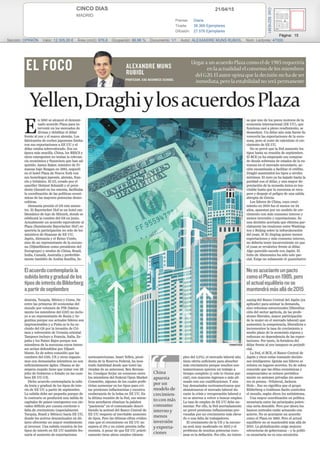 21/04/15CINCO DIAS
MADRID
Prensa: Diaria
Tirada: 38.369 Ejemplares
Difusión: 27.576 Ejemplares
Página: 15
Sección: OPINIÓN Valor: 12.305,00 € Área (cm2): 876,8 Ocupación: 86,98 % Documento: 1/1 Autor: ALEXANDRE MUNS RUBIOL Núm. Lectores: 47000
Cód:92216381