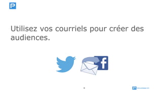 www.publipage.com38
Utilisez vos courriels pour créer des
audiences.
 