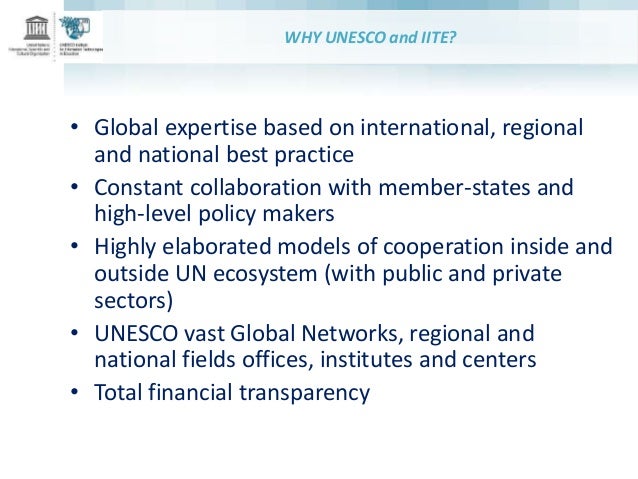 Unesco approach and IITE Experience Slide 32