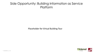 Side opportunity: Building Information as Platform for
creating and enhancing customer services
11/03/2015 | ‹#›
 