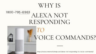 TO
WHY IS
ALEXA NOT
RESPONDING
VOICE COMMANDS?
1800-795-6963
https://www.smartechohelp.com/alexa-not-responding-to-voice-commands/
 