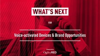 FOR
Powered by
Voice-activated Devices & Brand Opportunities
 
