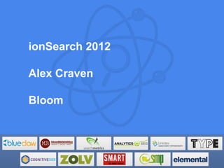 ionSearch 2012

Alex Craven

Bloom
 