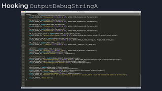 Hooking OutputDebugStringA
 