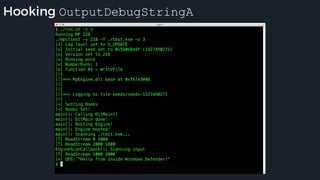 Hooking OutputDebugStringA
 