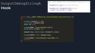 OutputDebugStringA
Hook
 