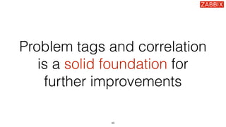 Problem tags and correlation
is a solid foundation for
further improvements
48
 