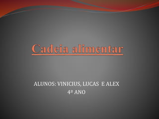 ALUNOS: VINICIUS, LUCAS E ALEX
4º ANO
 