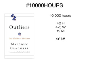 #10000HOURS
10,000 hours
40 H
4-5 W
12 M
4Y 8M

 