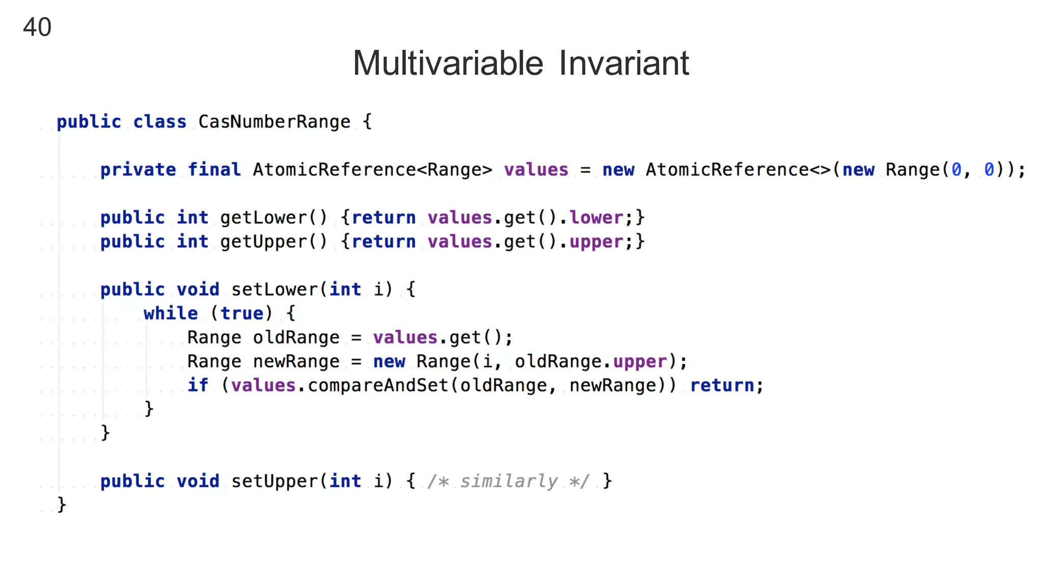 40
Multivariable  Invariant
 