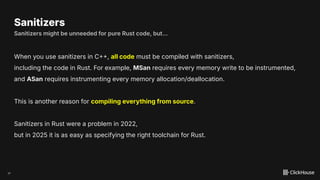 Clickhouse's C++ & Rust Journey by Alexey Milovidov | PDF