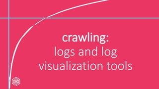@AlexisKSanders
crawling:
logs and log
visualization tools
 