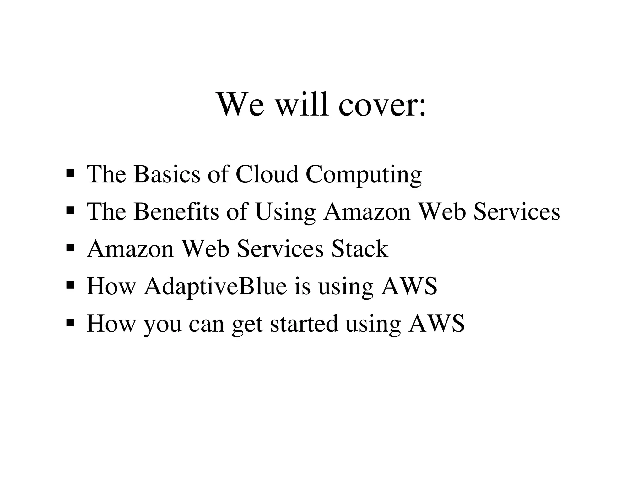How to run your startup on Amazon Web Services, by Alex Iskold