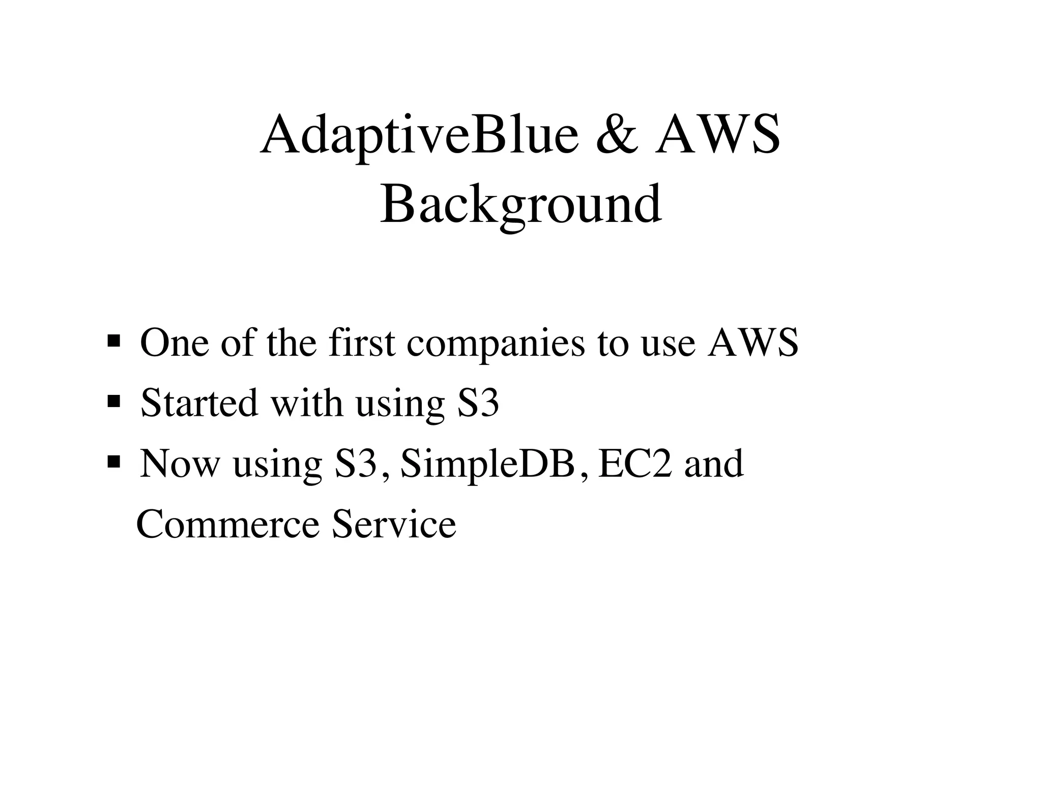 How to run your startup on Amazon Web Services, by Alex Iskold