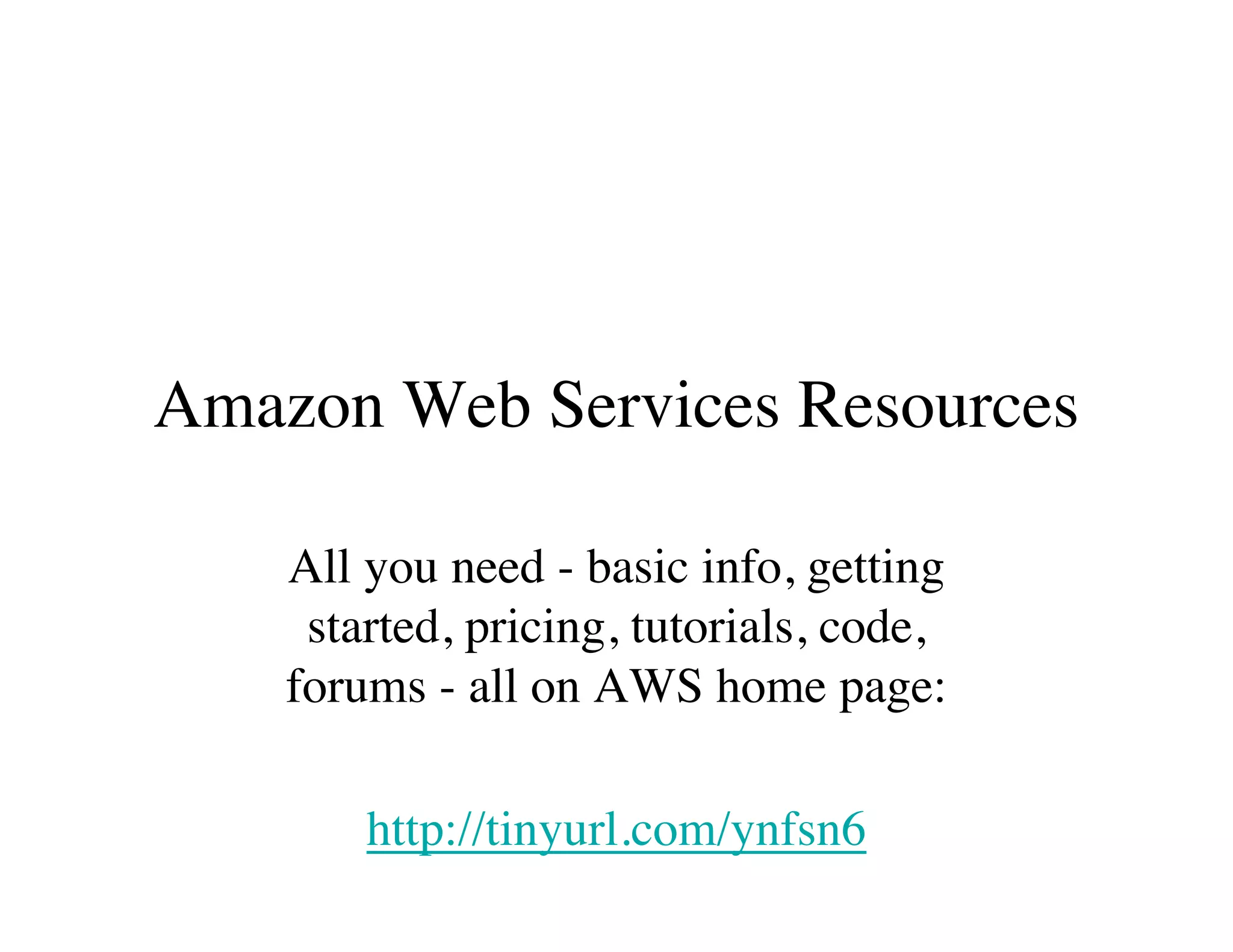 How to run your startup on Amazon Web Services, by Alex Iskold