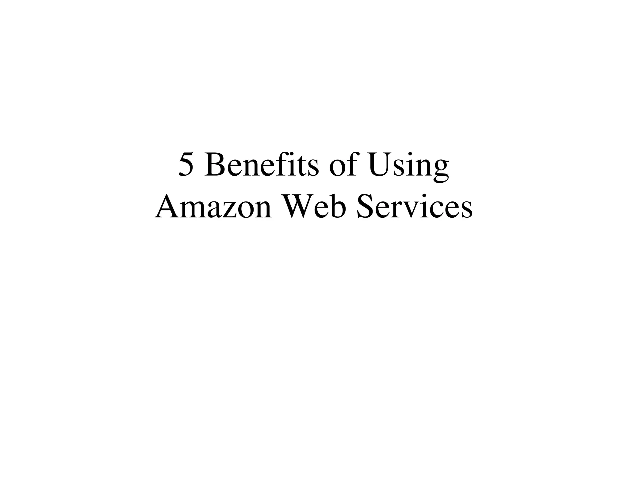 How to run your startup on Amazon Web Services, by Alex Iskold