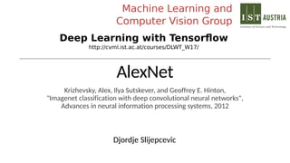 AlexNet info on first artificial intelligence | PDF